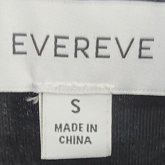 Evereve Black Ruched Mesh Dot Top | Sheer Sleeve Mock Neck | Size Small - Picture 12 of 12